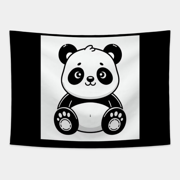 Kleurplaten Kind Kleurplaat Panda Tapestry by Kleurplaten kind