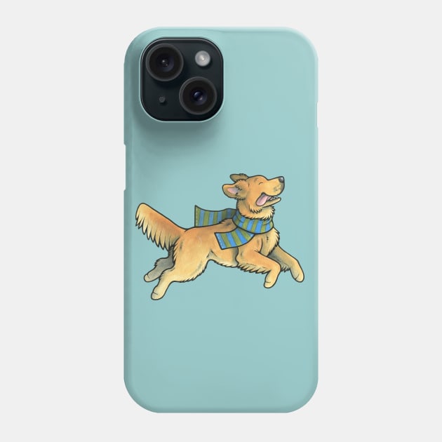 Running Golden Retriever Phone Case by animalartbyjess