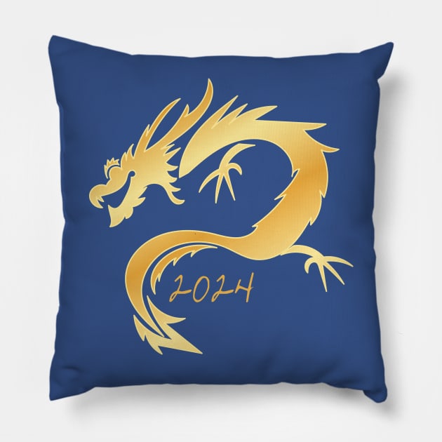 Year of the Dragon 2024 Pillow by nancy.hajjar@yahoo.com