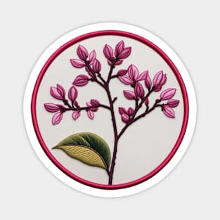 Eastern Redbud Embroidered Patch Magnet