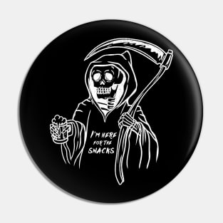 I'm here for the Snacks - Witchy Reaper T-Shirt Pin