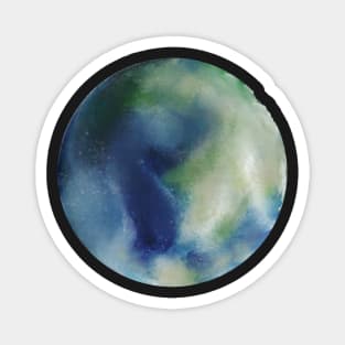 Earth planet watercolor Magnet