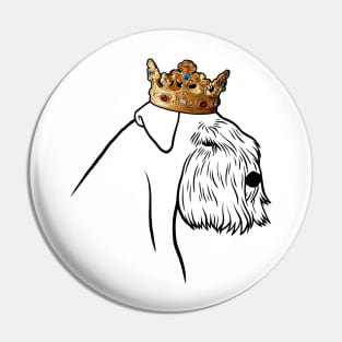 Sealyham Terrier Dog King Queen Wearing Crown Pin