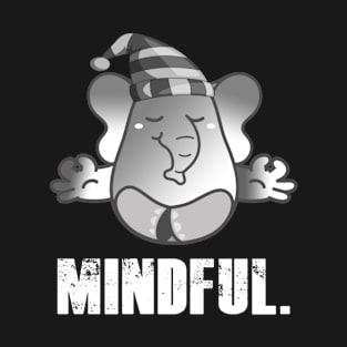 Cute Elephant Teaching Mindfulness Meditation T-Shirt