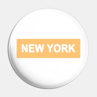 Yellow New York Pin