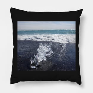 Small iceberg near glacier lagoon in Iceland Pillow