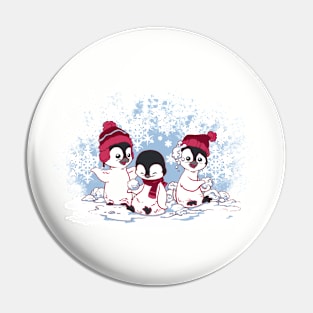 Snow Penguins Pin