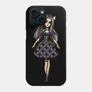 Cat Girl Fantasy Gothic Girl Phone Case