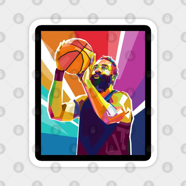 James harden Pop art Magnet by Vector Baturaja