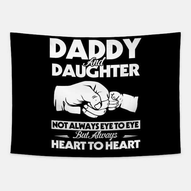 Daddy And Daughter Fathers Day Tapestry by Typewriter Lovecraft