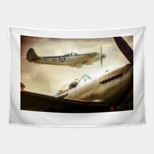 Supermarine Seafire Sunset Tapestry