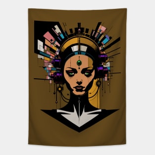 Space Captain is Go! Sci-fi Cyborg (color) Tapestry