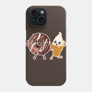 Chocolate Donut + Ice cream Phone Case