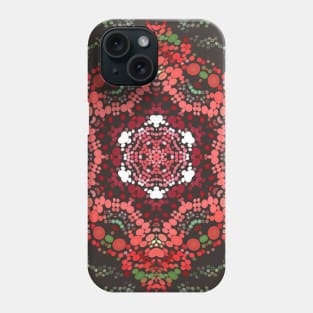 Dot Mandala Red Green and White Phone Case