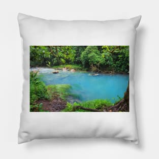 Rio celeste in Costa Rica Pillow