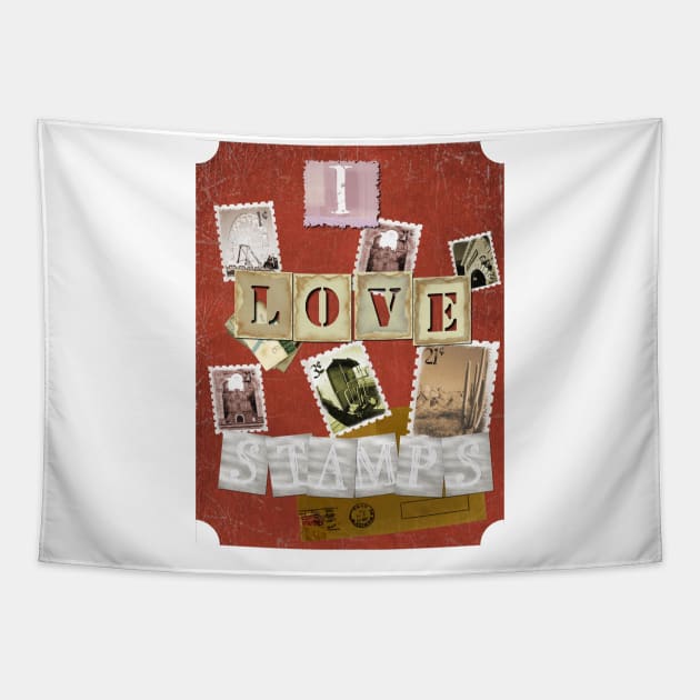 I Love Stamps Tapestry by VersatileCreations2019