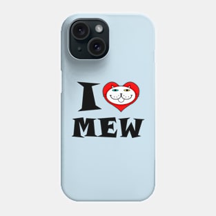 I Heart Cat -White Cat 2 Eye Colors Phone Case