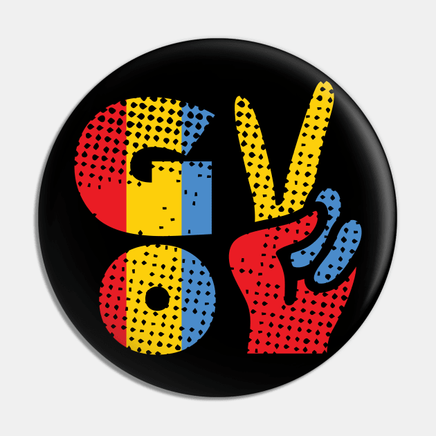 Romanian Flag Colors Pride Pin by jazzworldquest