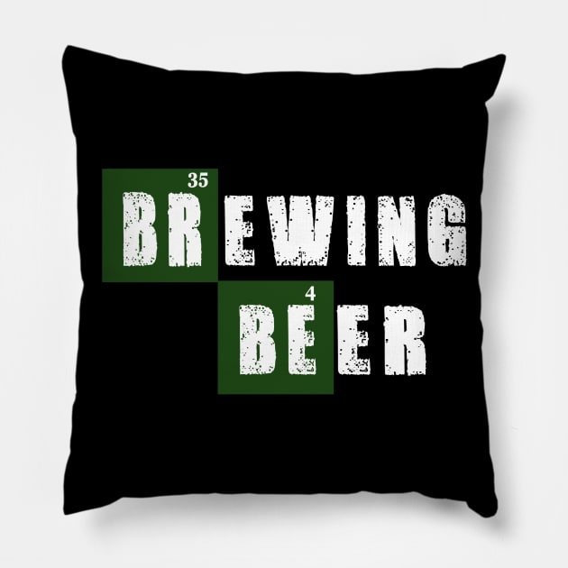 Brewing Beer Funny Chemistry Pillow by TOPTshirt