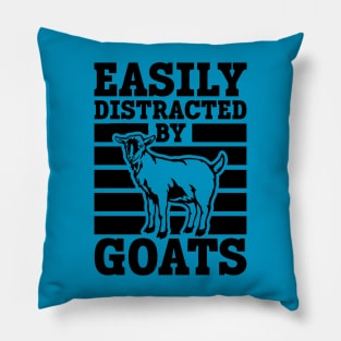 Easily Distracted by Goats Pillow