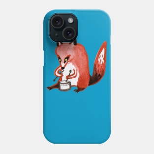 Drumming Fox Phone Case