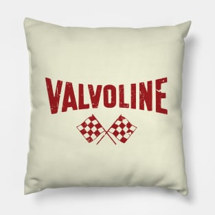 Valvoline racer vintage Hot Rod, Rat Rod Gasser, Racecar - red print Pillow