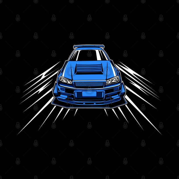 Nissan Skyline GTR R34  T-Shirt by Gopict.art