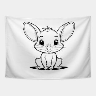 Cute Baby Bandicoot Animal Outline Tapestry