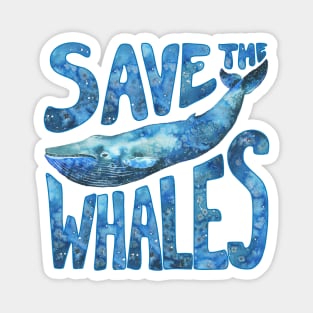 Save the Whales - Blue Whale Design Magnet
