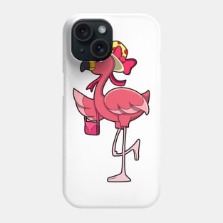 Flamingo with Handbag & Hat Phone Case