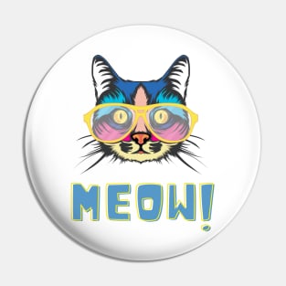 Swag of colorful cat Pin