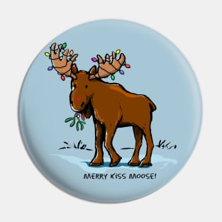 Merry Kiss Moose! Pin