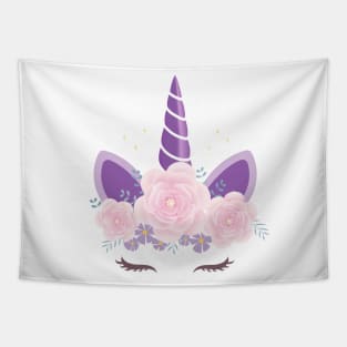 Unicorn Closed Eyes Tapestry