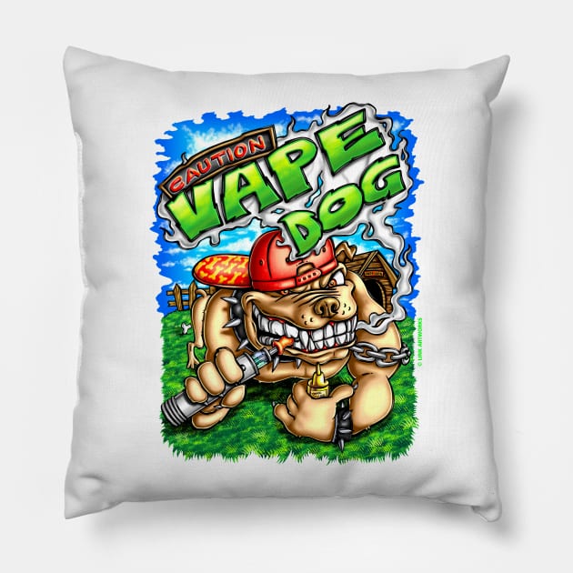 Vape Dog Pillow by linkartworks