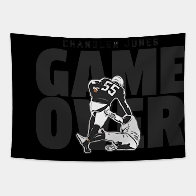 Chandler Jones Stiff Arm Tapestry by Chunta_Design