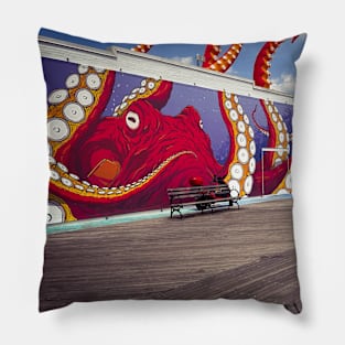 Street Art Graffiti Coney Island Brooklyn NYC Pillow