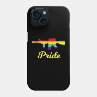 Pride Gun Rights funny Rainbow Rifle Phone Case