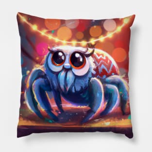 Cute Spider Drawing Pillow