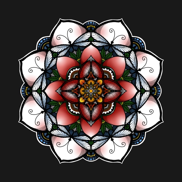 Dragonfly fire mandala by stickypixie