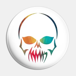 Abstract skull rainbow design Pin