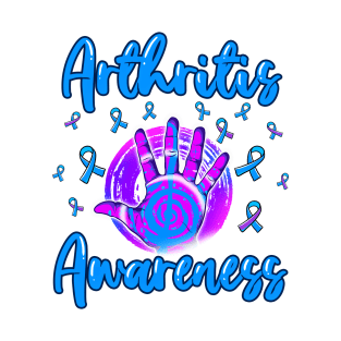 Arthritis Awareness and Rheumatoid Arthritis Ribbons Support T-Shirt