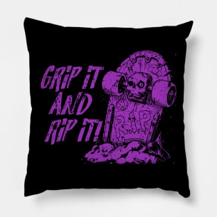 Grip it and Rip it! - purple Pillow