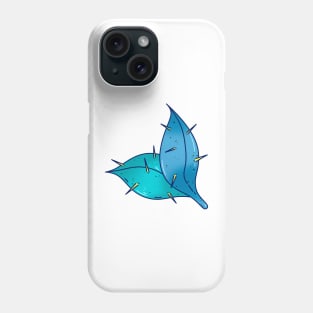 blue thorny leaves Phone Case