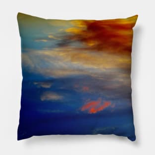 Firey heavenly abstract sky Pillow