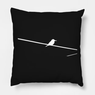 White bird on black Pillow