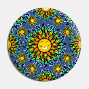 SUPER HAPPY SUN RAINBOW SUNSHINE Pin