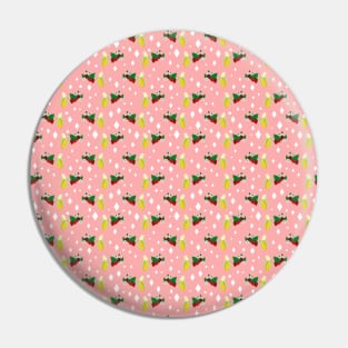 Strawberry Banana Diamond Pattern Pin