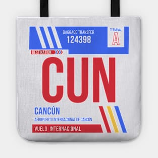 Cancun (CUN) Airport Code Baggage Tag Tote