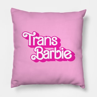 Trans Barbie Logo Barbie The Movie Style Pillow