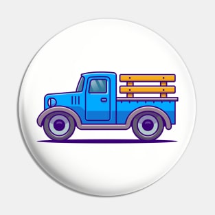 Car Farm Cartoon Illustration Pin